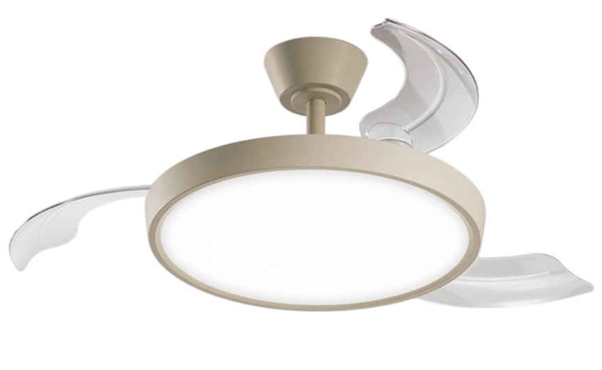 Ventilatore sabbia Ø 48-106 luce LED 3 pale a scomparsa telecomando